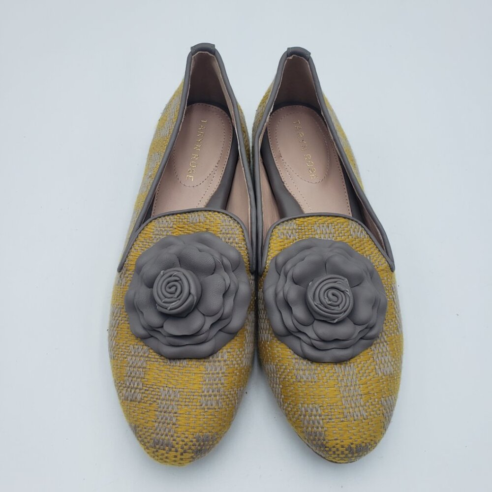 Taryn Rose Brigitta Woven Floral Heeled Loafers Shoes Womens 6
